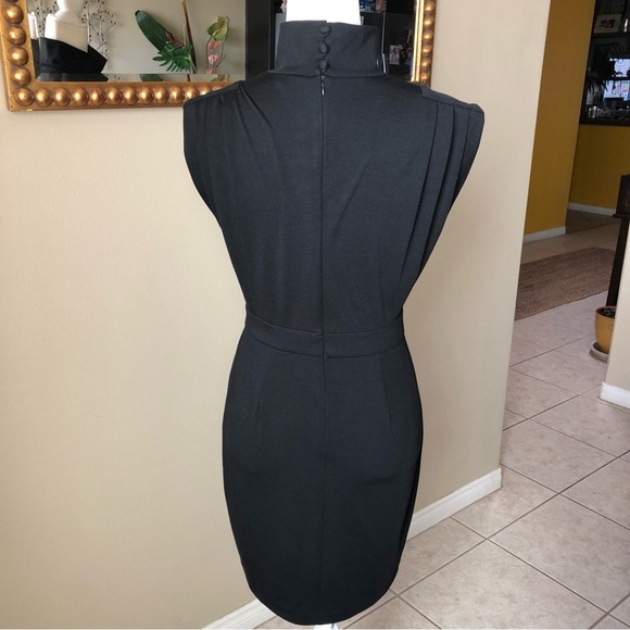 Cache Black Mock Neck Sleeveless Dress - Picture 5 of 7